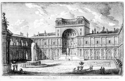 Der Belvedere-Hof im Vatikan Rom von George Vertue